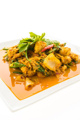 Stir fried crab with curry