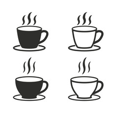 Coffee cup icon set.