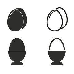 Egg icon set.