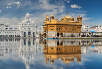 The Golden Temple, located in Amritsar, Punjab, India.