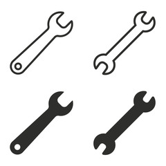 Wrench icon set.