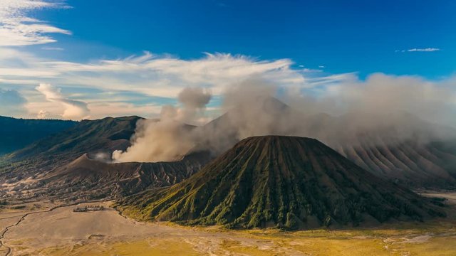 Sunrise at Mount Bromo volcano, East Java, Indonesia.