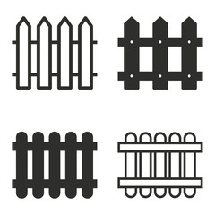 Fence icon set.