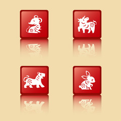 Chinese Zodiac Animal Icons Collection