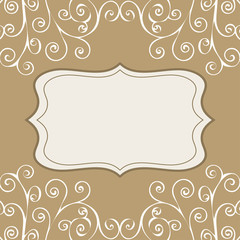 Decorative vintage pattern text background.