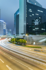 Obraz premium Sygnalizacja świetlna w centrum Hongkongu w Chinach.