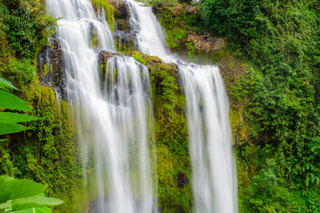 Fototapeta na wymiar Tad Yeung waterfall in tropical country, Laos