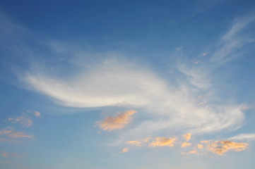Fototapeta na wymiar cloudy and sky background on sunset