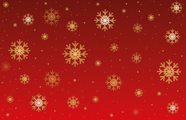 Red vector background with snowflakes