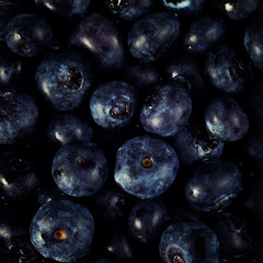 pile of blueberries closeup background