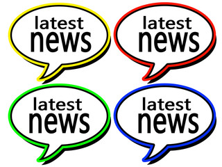 Latest news speech bubble.