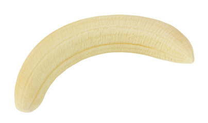 peeled banana isolated on white background with clipping path © elenvd