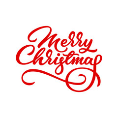 Merry Christmas, XMAS brushpen lettering, handwritten calligraphy for logo, design concepts, banners, badges, labels, postcards, invitations, prints, posters, web. Vector illustration.