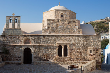 Kimolos small island near Milos - Chrysostomos byzantine church, South Aegean
