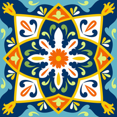 Oriental traditional ornament, Mediterranean seamless pattern, tile design, vector illustration.