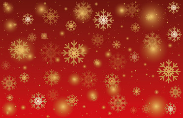 Fototapeta na wymiar Red vector background with snowflakes
