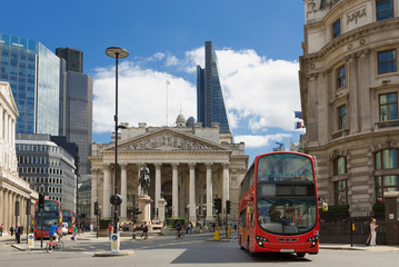 London, Bank of England and Royal Exchange.