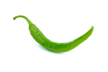 Green chilli pepper isolated