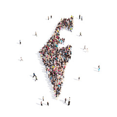 people group shape map Israel