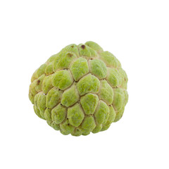 custard apple isolated on white background.