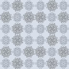 Poster Abstract winter pattern with snowflakes. © markasia