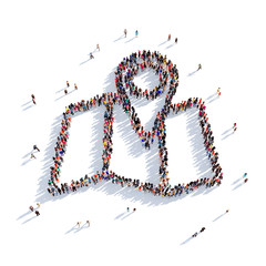 map pointer people 3d