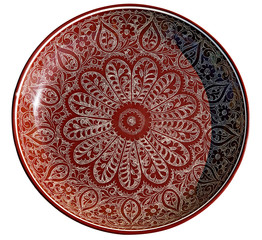 Plate with traditional uzbek ornament