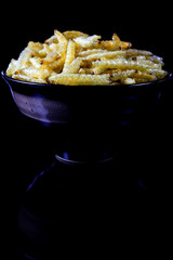 Dried insect deed fried, Worm bamboo fried, Local food.