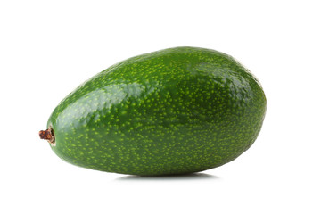 Fresh avocados isolated on white background.