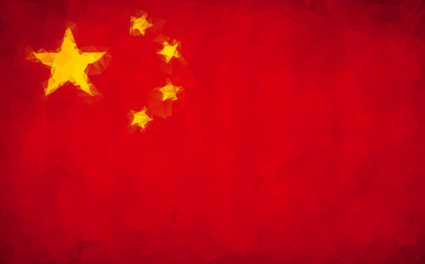 China polygon flag texture