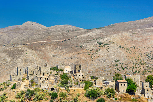 The village Vatheia in Mani, Greece