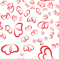 Cute valentine seamless pattern with hearts