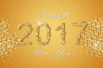 Happy New Year 2017 background.