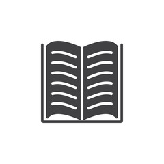 Library symbol. Book icon vector, filled flat sign, solid pictogram isolated on white, logo illustration