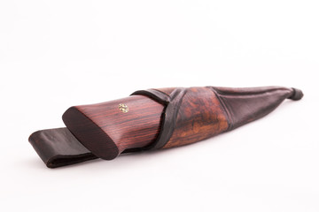 Handmade knife with case.