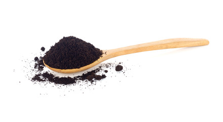 coffee powder isolated on white background