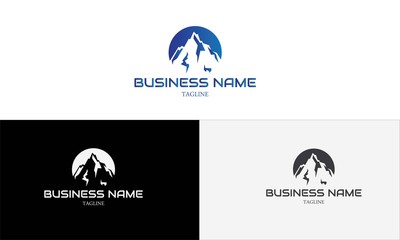 sport logo and mountain vector