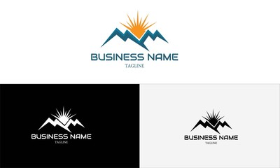 sport logo and mountain vector