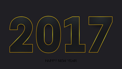 2017 - Happy New Year - Vector illustration