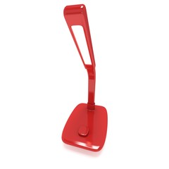 Led Sensor Desk Red Lamp. 3D render isolated on white background. Template for Object Presentation.