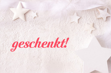 geschenkt, Bild auch ohne Text erhältlich