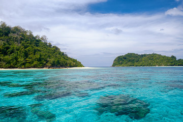 Rok island,Thailand seascape Rok island,Lanta island national pa
