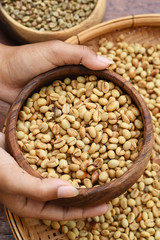 Close up of coffee beans for background