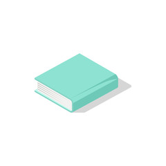 Vector illustration isometric book icon in flat design style isolated on white background.
