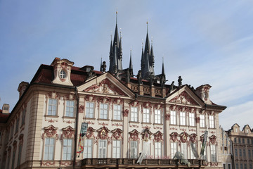 Fototapeta na wymiar プラハ旧市街広場 キンスキー宮殿
