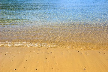 Sandy beach and pure sea in Croatia