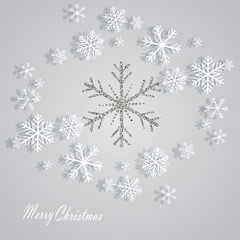 Christmas snowflake vector background
