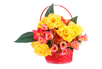 Roses in basket