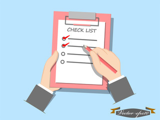 graphic design concept vector of check list

