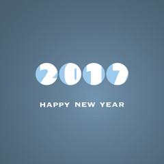  Simple Colorful New Year Card, Cover or Background Design Template - 2017 